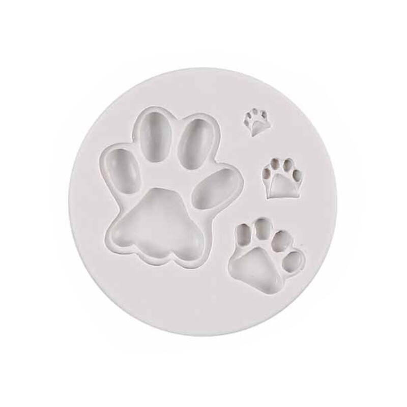 Animal Paw Fondant Mold Toppers Baking Tool Kitchen Resin Mold DIY Art