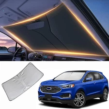 Front Windshield Sun Shade UV Blocker Reflector Foldable Fits 15-24 Edge