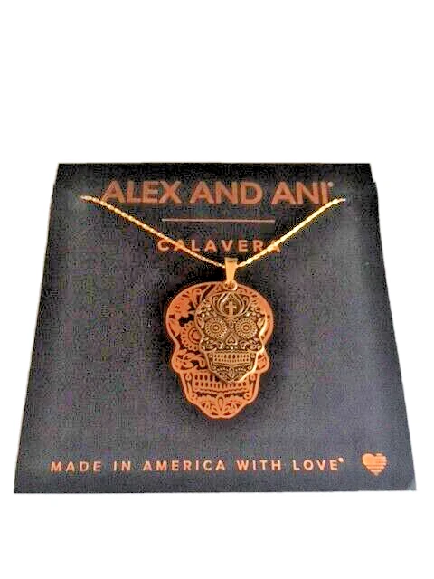 Alex and ani skull necklace online