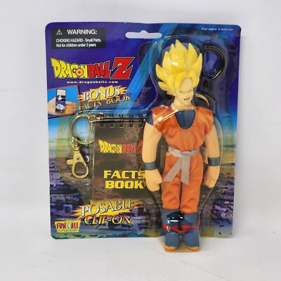 Funimation Dragon Ball Z Super Saiyan Goku Posable Clip-On Figure Keychain 2000
