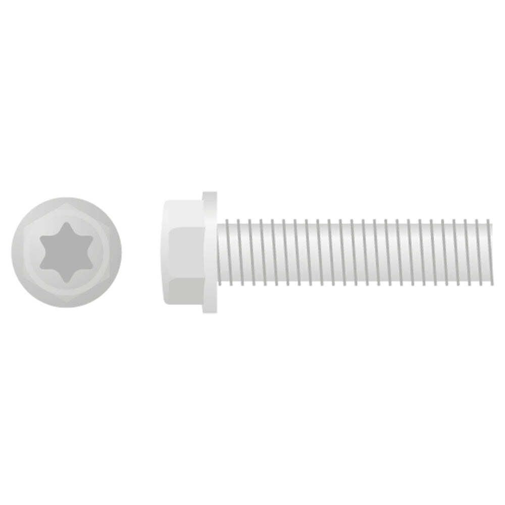 Apico Euro Style Flange Bolt M6X30 10pk