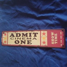 4" X 15-3/4" Metal Sign Man Cave Wall Art Garage Bar Gas Station Admit One