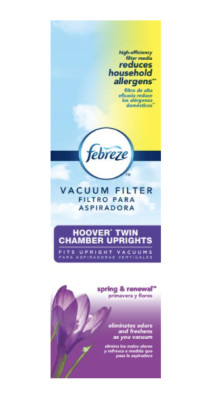 Febreze Vacuum Filter, Hoover Twin Chamber Uprights, Spring/Renewal, Pack of 1