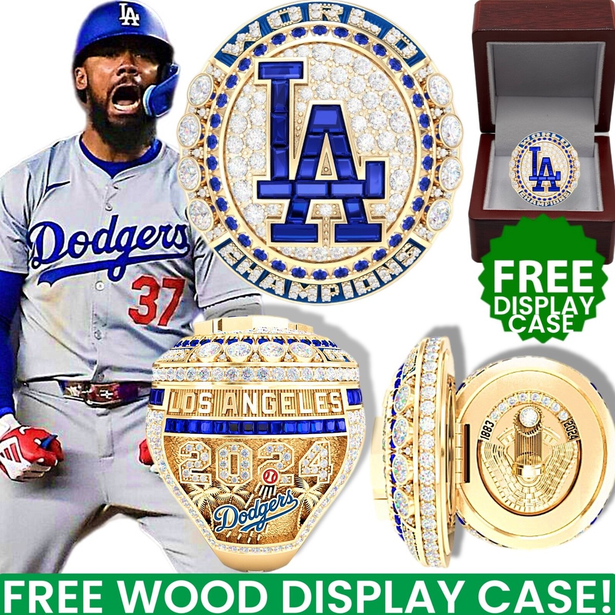 記念グッズ Dodgers Teoscar Hernandez Teoscar Hernandez Los Angeles Dodgers 2024 World Series Ring