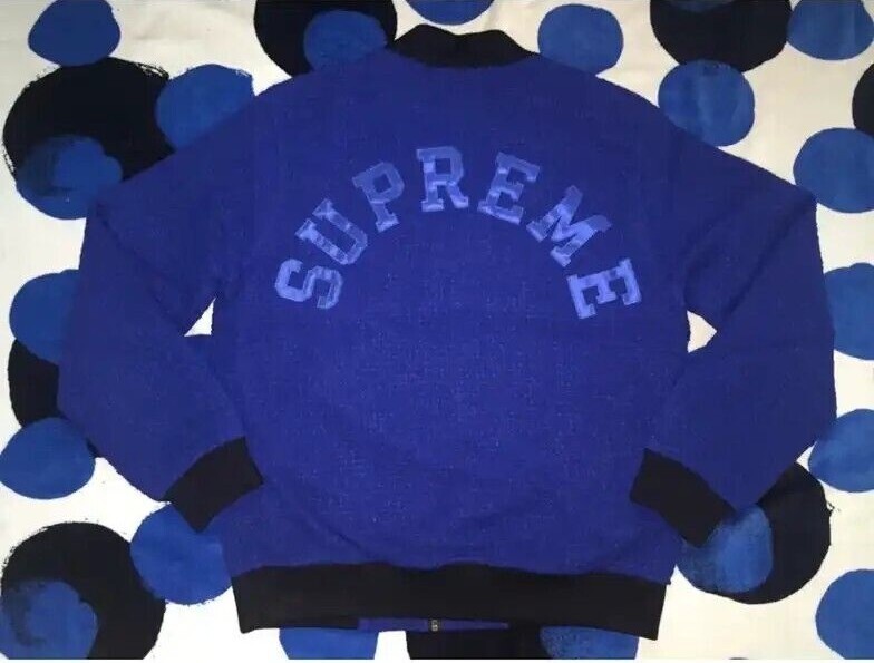 SALE* 2016 S/S SUPREME BOUCLE VARSITY JACKET COMME CDG BOX LOGO 