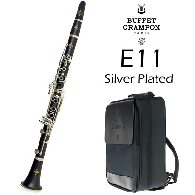 Brand New BUFFET E11 Bb Clarinet w/SILVER Plated Keys