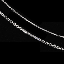 Solid 925 Sterling Silver Diamond-Cut Cable Chain Italian Necklace 16" 18" 20"