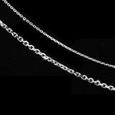 Solid 925 Sterling Silver Diamond-Cut Cable Chain Italian Necklace 16" 18" 20"