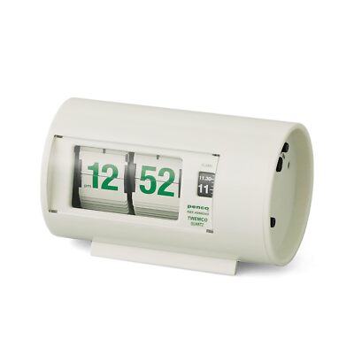 TWEMCO PENCO desk Flip clock AP-28 JF064 White W Analog Nostalgic