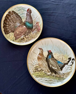 Complete set ~ 12 Franklin Porcelain Gamebirds of the World Plates