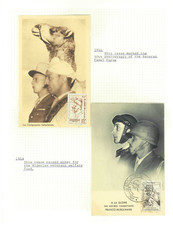 ALGERIA-2 postcards; the first commemorating  Saharan Camel Corps & Veteran Fund