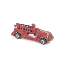 Arcade Cast Iron Fire Truck Ladder Engine Vintage Toy