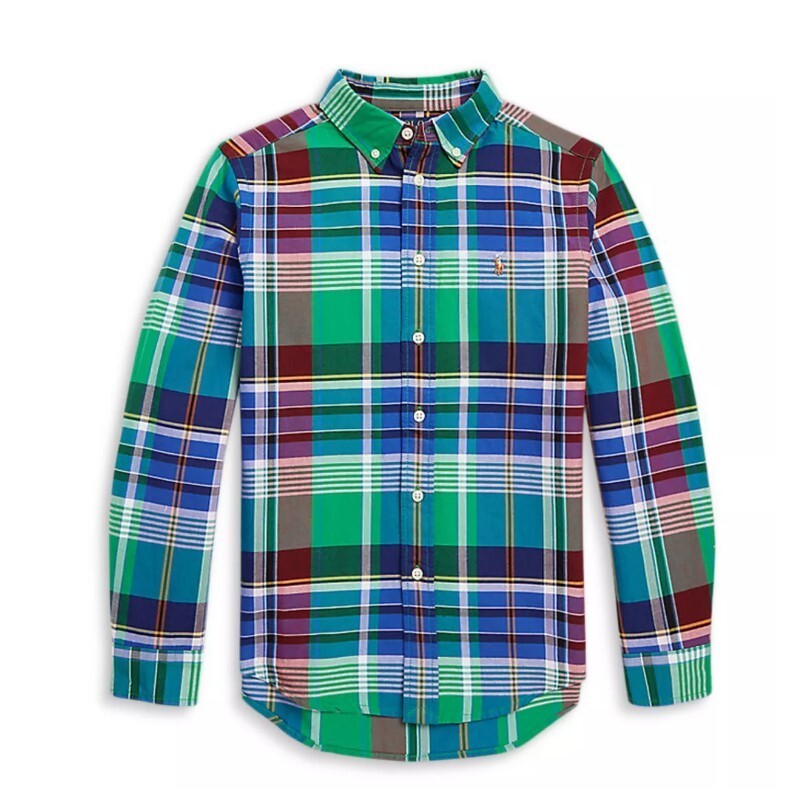 New Polo Ralph Lauren Men's Classic Fit Plaid Oxford Shirt