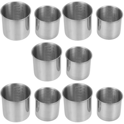 DECHOUS Edelstahl Messbecher Set - 4-teilig, Stapelbar & Säurebeständig Für Küche Und Labor