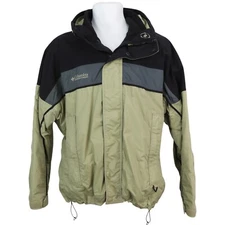 COLUMBIA BUGABOO Mens Large 3-in-1 Interchange Jacket Khaki Black Gray EXCELLENT