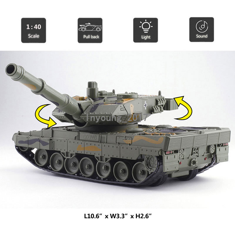 1/40 Scale Leopard 2A6 Main Battle Tank Model Diecast Toys for