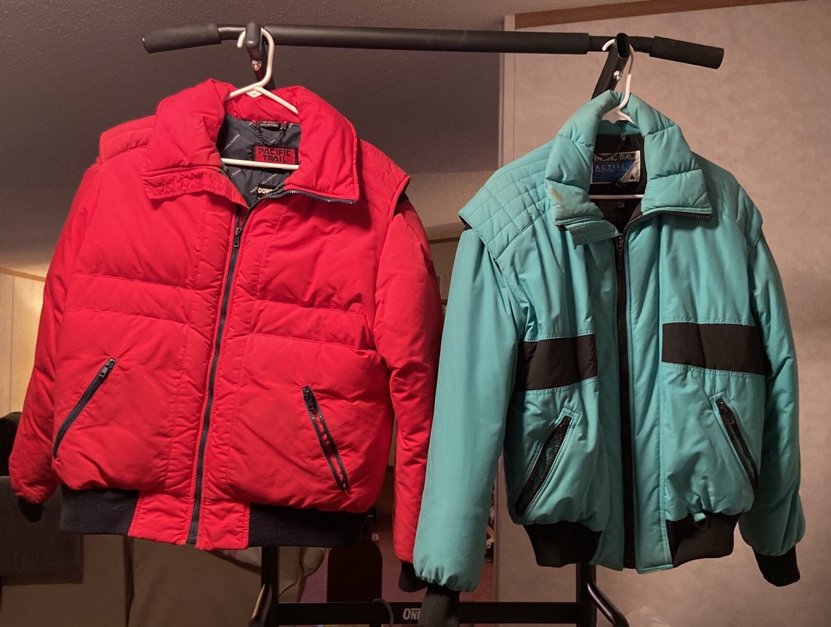 2-Vintage Pacific Trail Down Winter Ski Snowboard Coat Jacket Snow