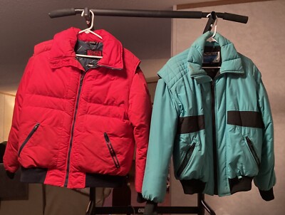 2-Vintage Pacific Trail Down Winter Ski Snowboard Coat Jacket Snow Large medium