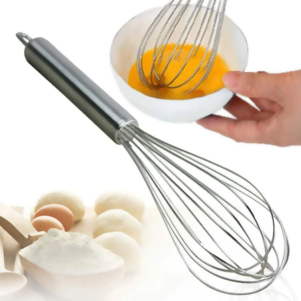 Whisk Egg Beater Wisk Balloon Mixer Milk Cream Blender Heavy Duty Quality  Steel