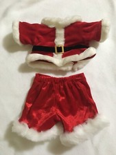 Build A Bear Christmas Santa Claus Outfit Red Velvet - 2 piece