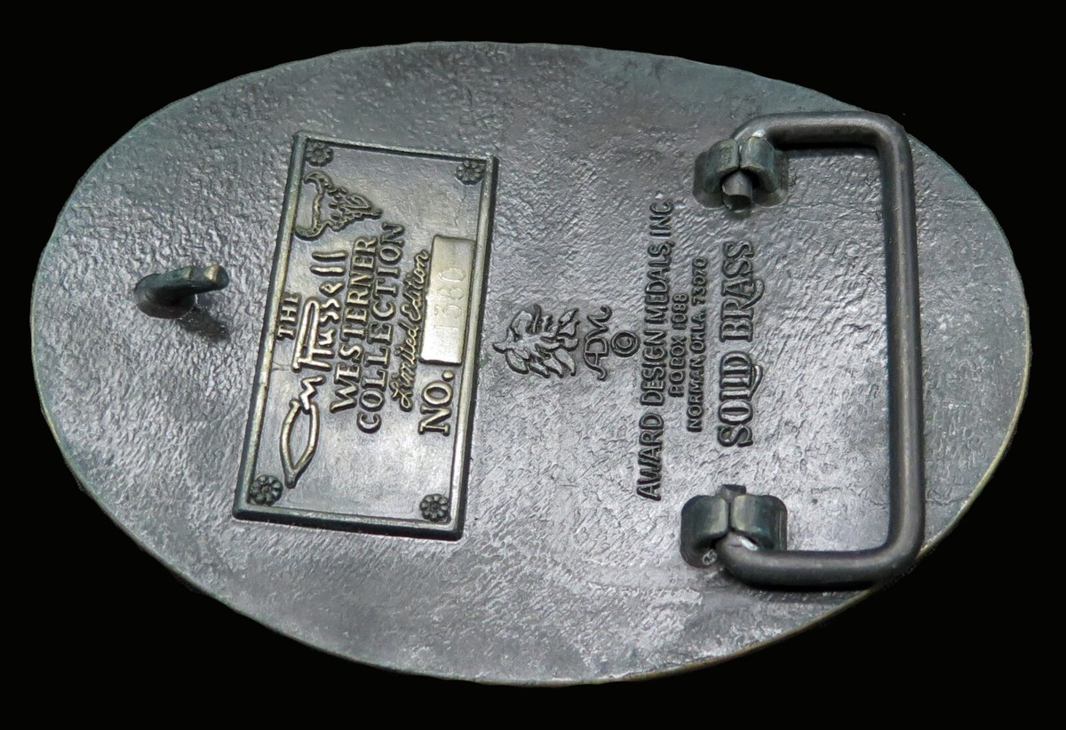 Jim Bridger Mountain Man CM Russell Brass Vintage Belt Buckle | eBay