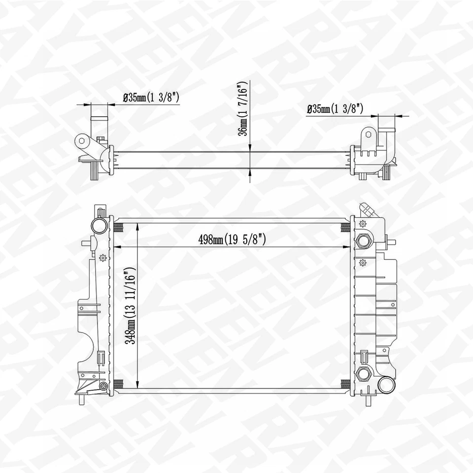 Radiator Fit for Saab: 91-98 900; 99-02 9-3 Foto 2 de 4