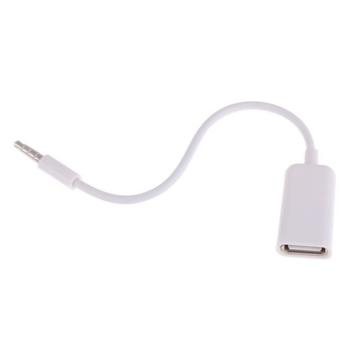 USB Female to AUX 3.5mm Male Jack Plug 