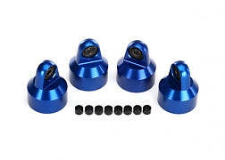 TRAXXAS Shock caps, aluminum (blue-anodized), GTX shocks (4)/ spacers (8) 7764A