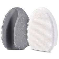 2PACK Silicone Face Scrubber Brush Handheld Facial Cleansing Brush for Women Men