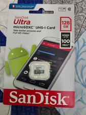 SanDisk Ultra 128GB SPEED UP TO 100 MB/s MicroSDXC UHS-I Card Full HD Video NEW