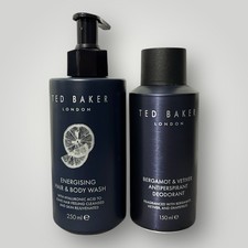 Ted Baker Energising Hair Body Wash 250ml & Bergamot & Vetiver Deodorant 150ml