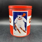 Coca-Cola Collectible Polar Bears Winter Sports Tin Canister Vintage Drink Coke