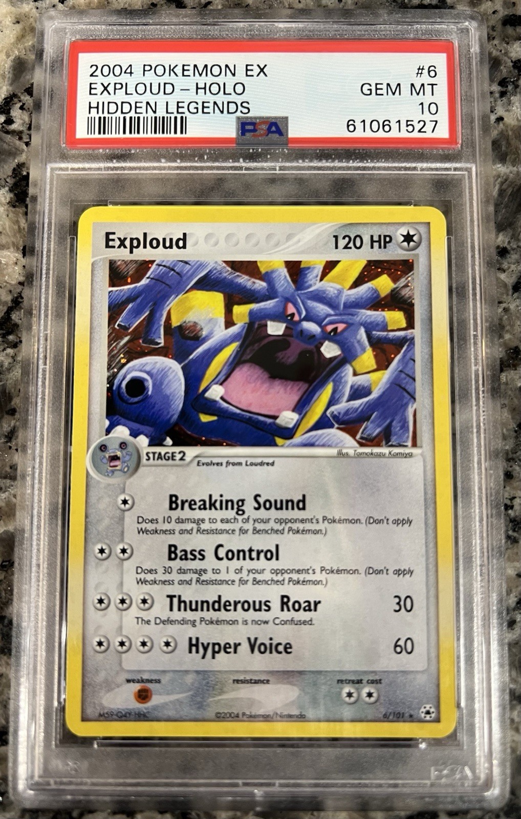 Pokemon 2004 EX Hidden Legends Exploud #6 Holo PSA 10