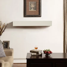 Duluth Forge DFSM48 48 Inch Fireplace Shelf Mantel - Off White