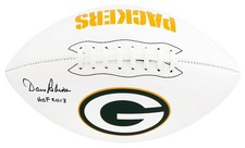 Dave Robinson Signed Packers Franklin White Logo Football w/HOF 2013 - (SS COA)