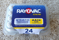 Rayovac Ultra Pro Alkaline AA Double A 24 Pack Expiration 2037 d16
