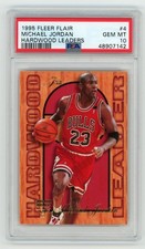 PSA 10 1995 FLEER FLAIR HARDWOOD LEADERS #4 MICHAEL JORDAN Chicago Bulls
