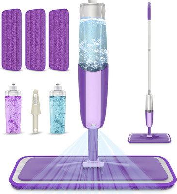 Spray Mop mit 2 Flaschen & 3 Pads | 360° drehbarer Bodenreiniger für Zuhause