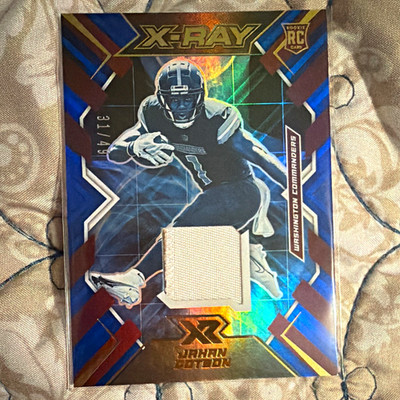 Panini XR 2022 Jahan Dotson X-Ray #XR-10 Rookie Patch 31/49 Commanders