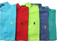 Lot of 5 Polo Ralph Lauren  Short Sleeve  Men’s Polo Shirts M Medium