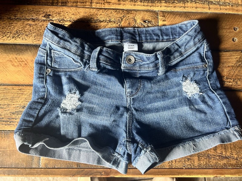 Girls Members Mark Denim Shorts Size 10/12