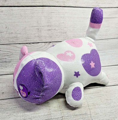 Aphmau Friends Meemeows Cat Mystery Jumbo Sequin Plush Kitty Purple Pink Heart
