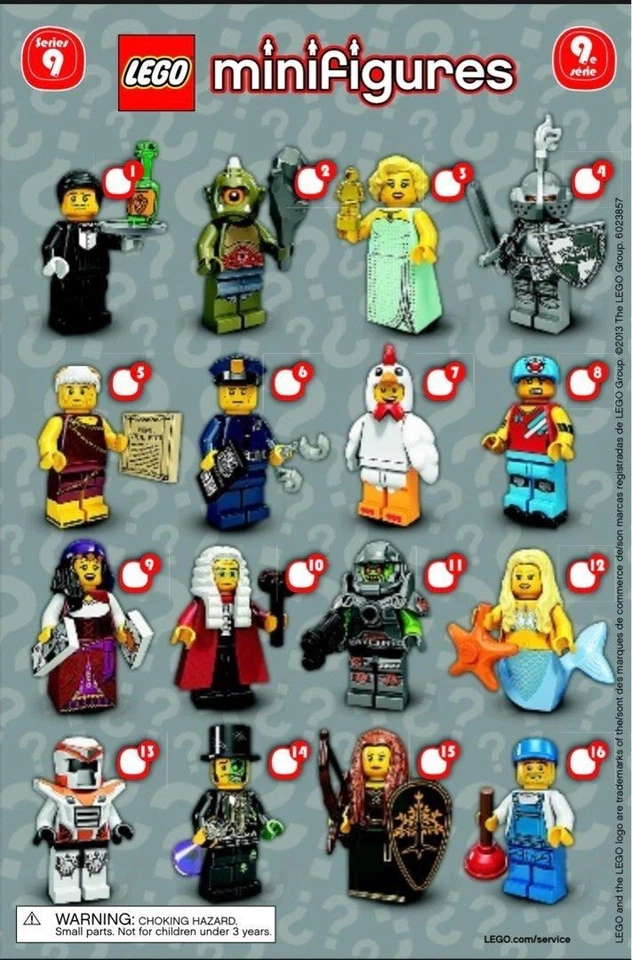 LEGO Series 9 - Complete Set Of 16 Minifigures - NEW Factory Sealed 71000 - Image 3 of 3