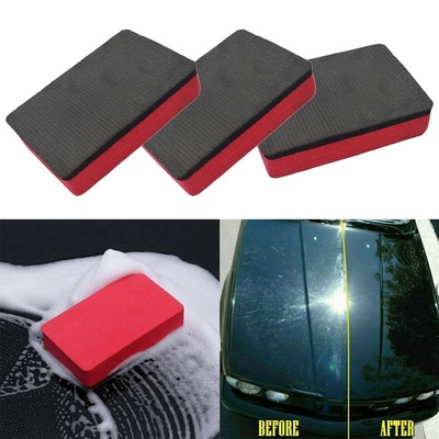 3 Stck. Auto Reinigung Knete Bar Pad-Schwamm Block Radierer Wachs Politur Pad We