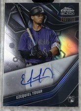 Topps Chrome Black Ezequiel Tovar Rookie Autograph Refractor 146/150 Rockies