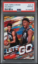 2025-26 Topps Chrome Ace Bailey Lets Go #LG15 SSP Rookie RC PSA 10 JAZZ!