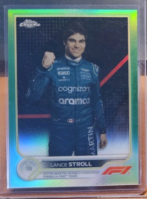 LANCE STROLL 2022 TOPPS CHROME FORMULA 1 F1 GREEN REF REFRACTOR #/99 #48