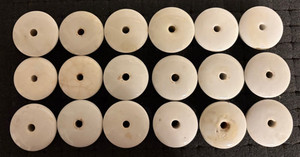 Lot of 18 Vintage White Ceramic Porcelain Kitchen Cabinet Knob Pulls 1.5" diam