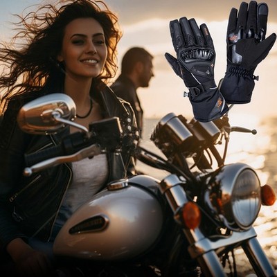 Winter Riding Gloves Touchscreen for Men Motorcycle Gloves Thermo Weatherproof
