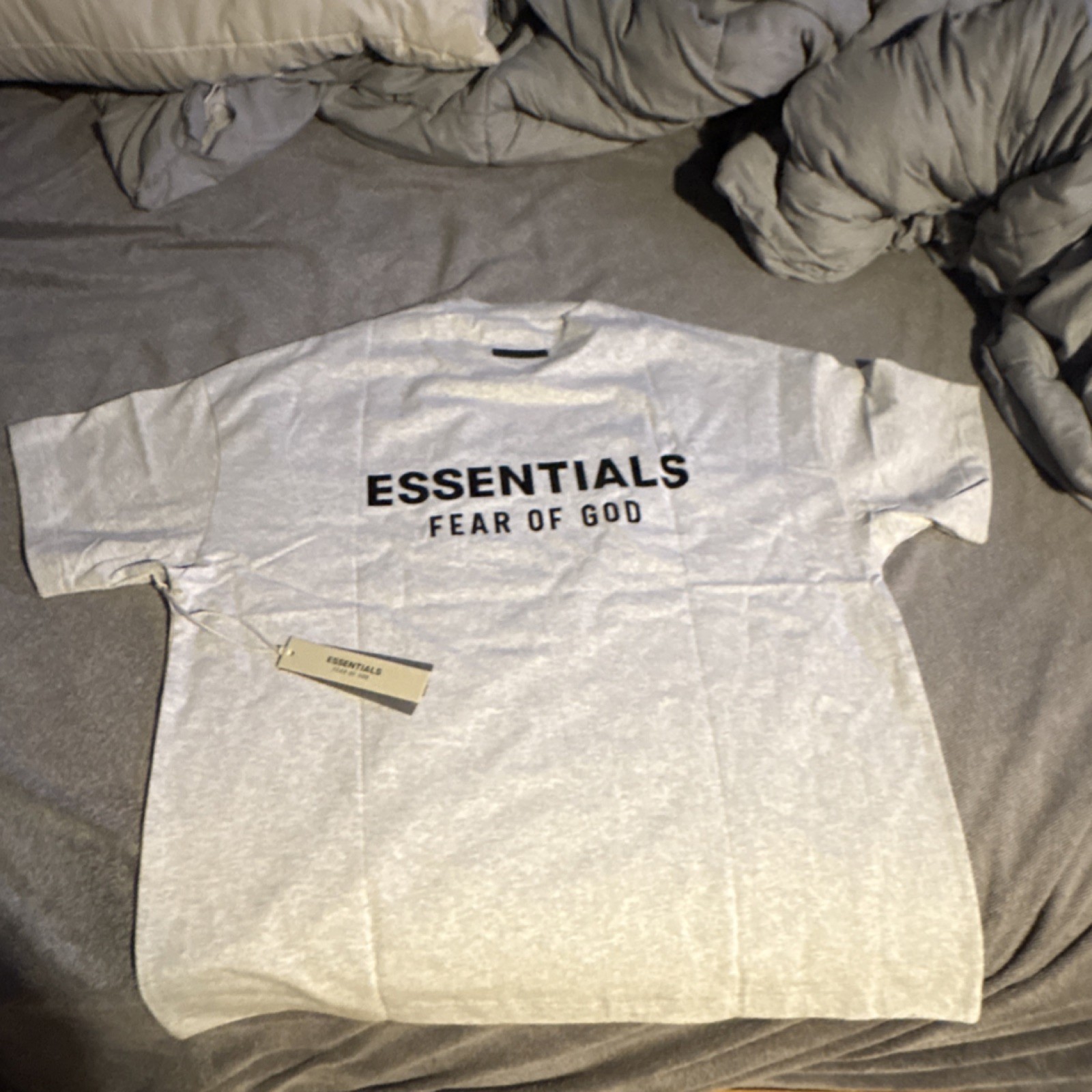 Fear of God Essentials Gray Logo Cotton Men's Short Sleeve T-Shirt Size S thumbnail 3